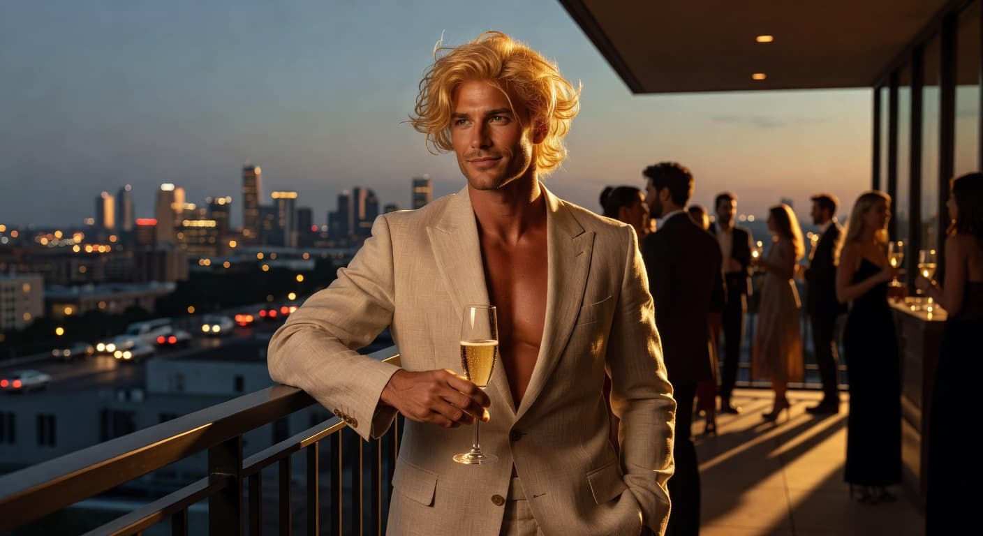 Men's Golden Tousled
