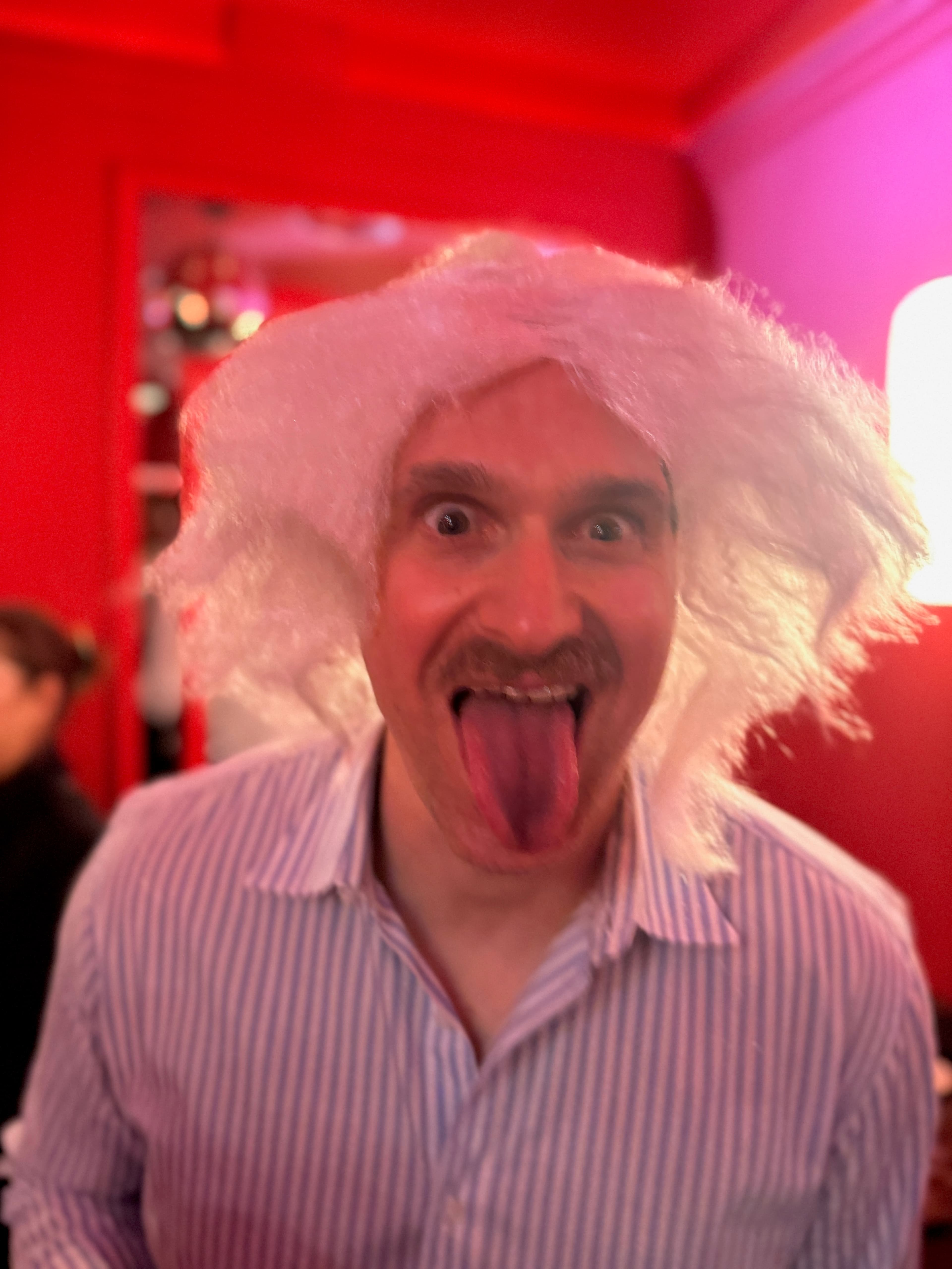 Close-up wig party portrait from the newest gallery set