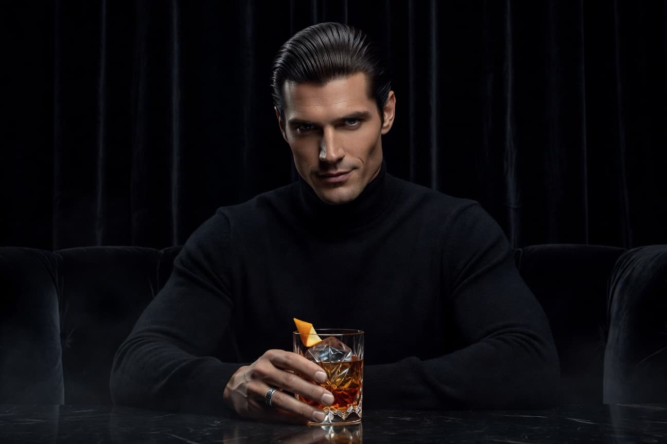 Men's Slicked Dark