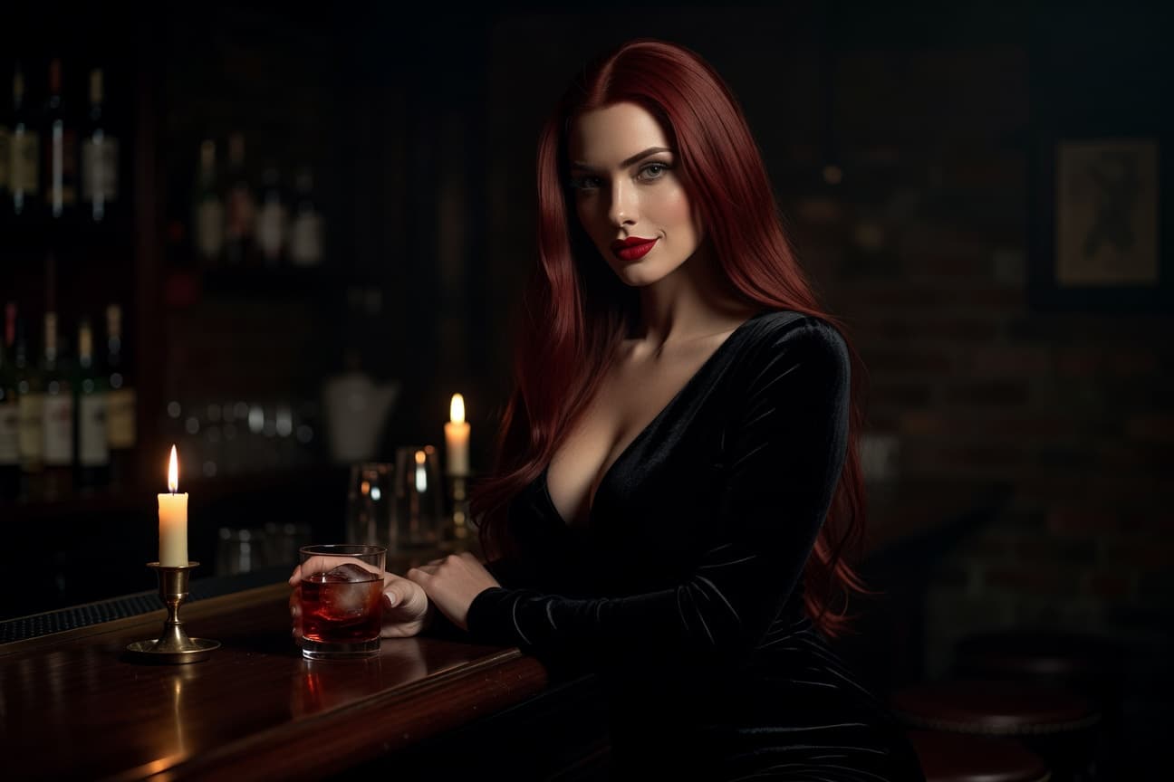 Women's Deep Red Straight