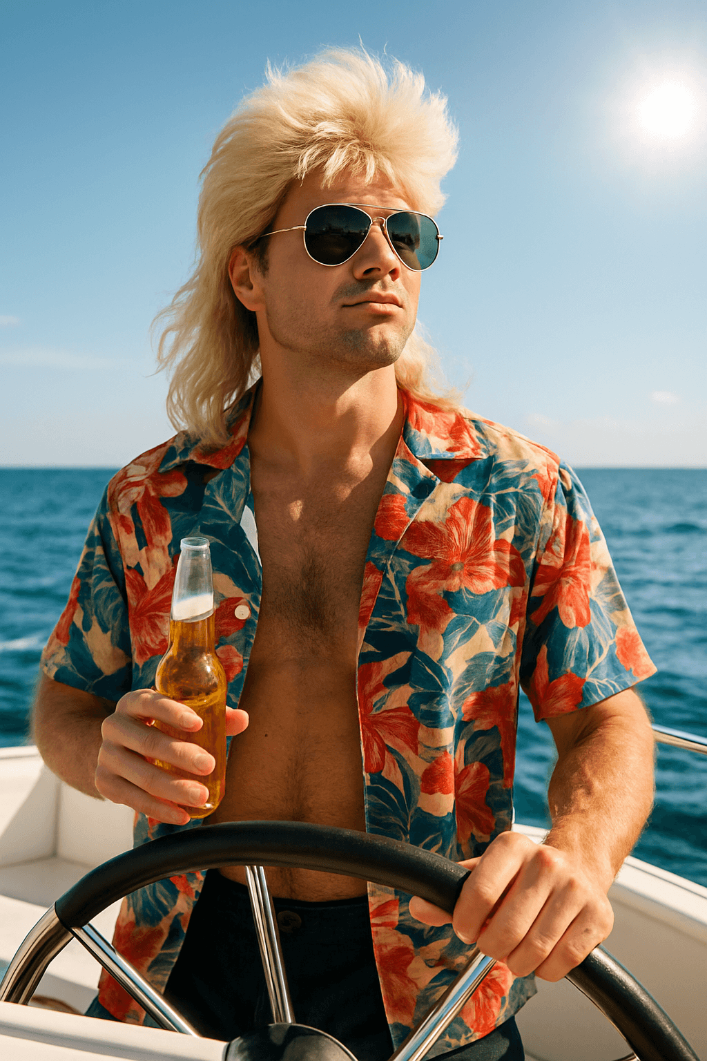 Men's Blonde Mullet